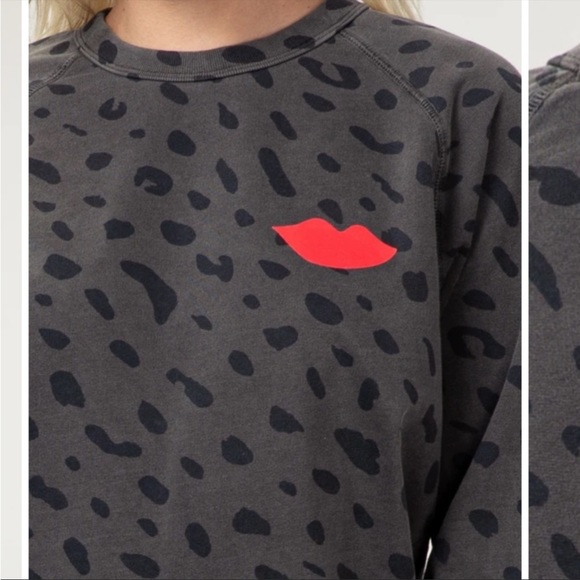 Clare V Gray and Red Women's Sweater - Picture 6 of 7